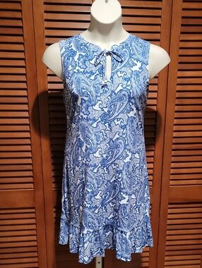 MICHAEL MICHAEL KORS SHIFT DRESS KEYHOLD NECKLINE